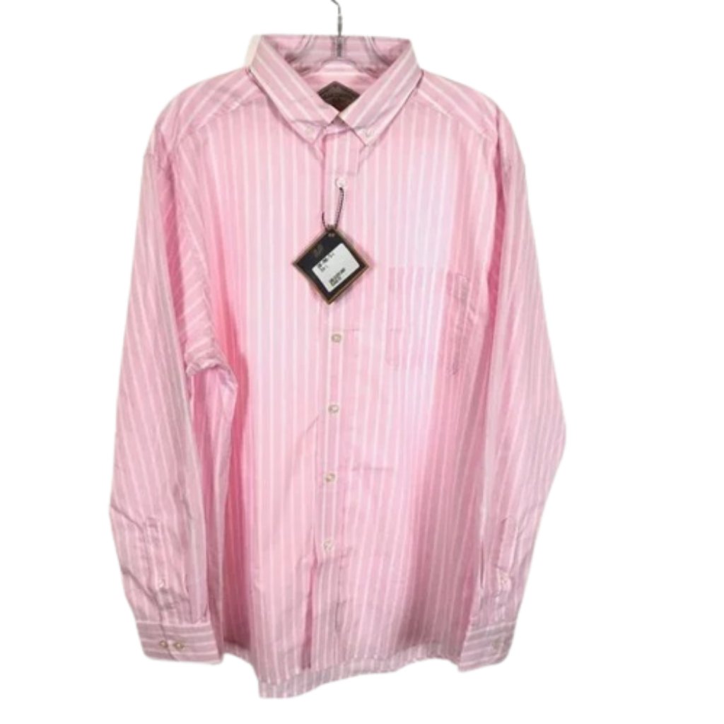 Nwt Mens Size Large Bills Khakis Light Pink Classic Button Front Sport Shirt